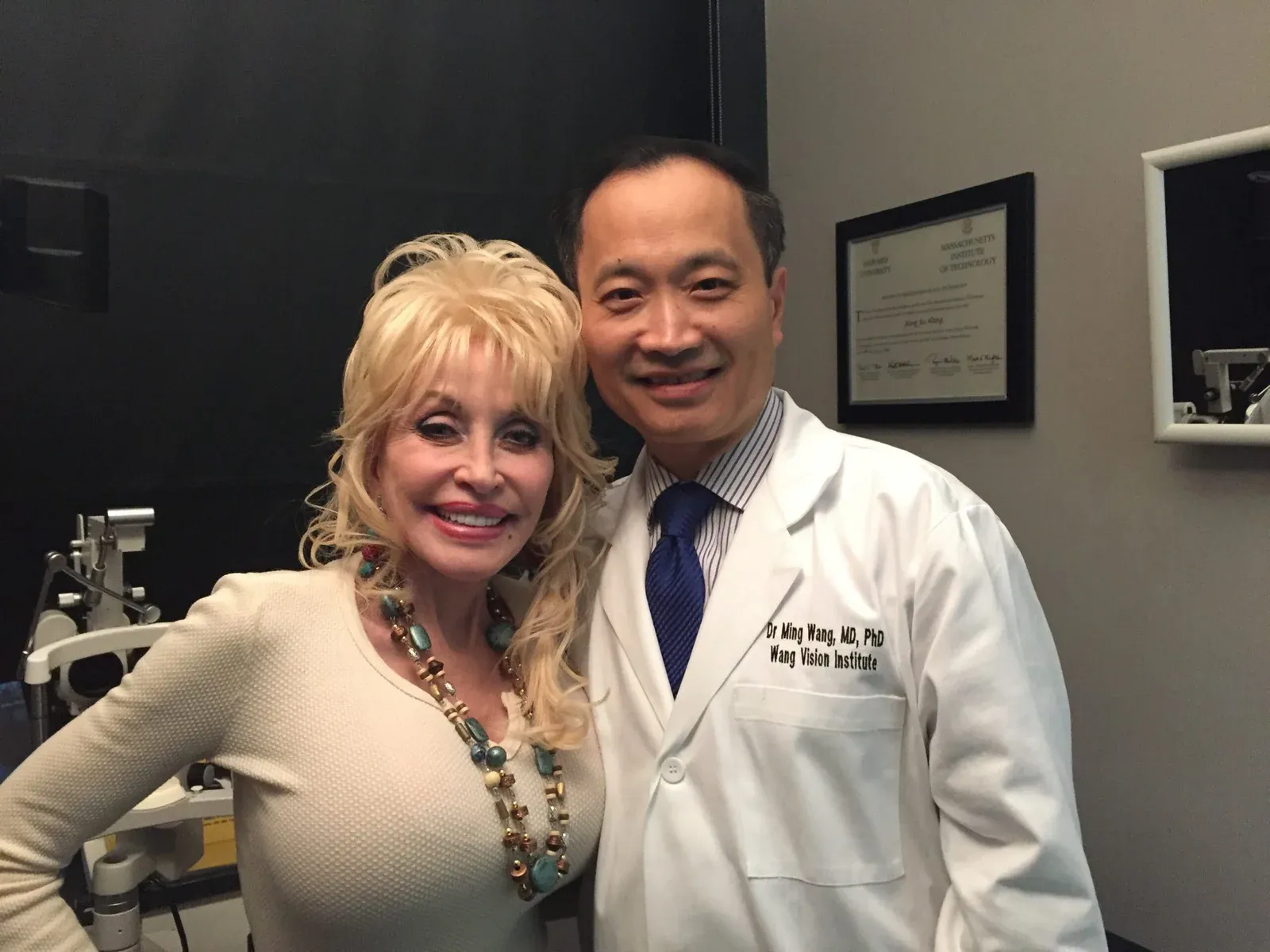 Dr. Wang with Dolly Parton